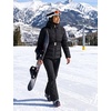 image:imagebaleaf Womens Snow Softshell Pants for Winter SkiingBlack