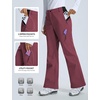 image:imagebaleaf Womens Snow Softshell Pants for Winter SkiingWine Red