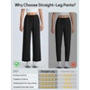 image:imagebaleaf Womens Track Pants Straight Leg Soft SweatpantsBlack