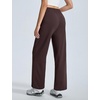 image:imagebaleaf Womens Track Pants Straight Leg Soft SweatpantsDark Brown