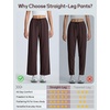 image:imagebaleaf Womens Track Pants Straight Leg Soft SweatpantsDark Brown