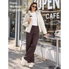 image:imagebaleaf Womens Track Pants Straight Leg Soft SweatpantsDark Brown