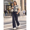 image:imagebaleaf Womens Track Pants Straight Leg Soft SweatpantsNavy Blue
