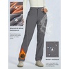 image:imagebaleaf Womens Winter Softshell Pants Fleece Lined Snow PantsDark Gray
