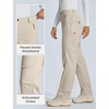image:imagebaleaf Womens Winter Softshell Pants Fleece Lined Snow PantsKhaki