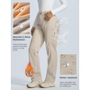 image:imagebaleaf Womens Winter Softshell Pants Fleece Lined Snow PantsKhaki