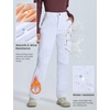 image:imagebaleaf Womens Winter Softshell Pants Fleece Lined Snow PantsWhite