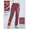 image:imagebaleaf Womens Winter Softshell Pants Fleece Lined Snow PantsWine Red