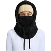 image:imagebaleaf Cold Weather Ski Mask for Women Sherpa Hood BalaclavaBlack