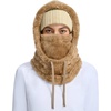 image:imagebaleaf Cold Weather Ski Mask for Women Sherpa Hood BalaclavaBrown