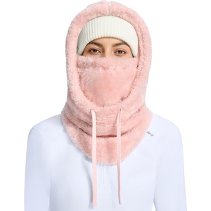 image:imagebaleaf Cold Weather Ski Mask for Women Sherpa Hood BalaclavaLight Pink