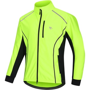 image:imagebaleaf Mens Cycling Jacket Winter Running Water Resistant PackableFluorescent Green
