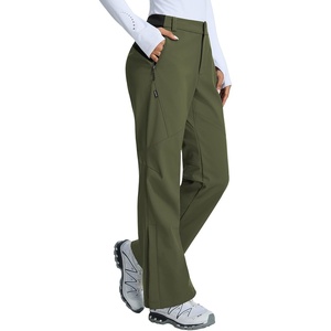 image:imagebaleaf Womens Snow Softshell Pants for Winter SkiingArmy Green