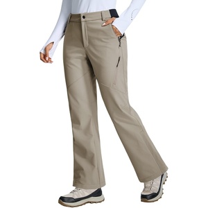 image:imagebaleaf Womens Snow Softshell Pants for Winter SkiingKhaki