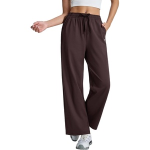 image:imagebaleaf Womens Track Pants Straight Leg Soft SweatpantsDark Brown