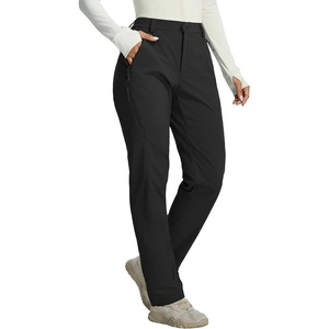 image:imagebaleaf Womens Winter Softshell Pants Fleece Lined Snow PantsBlack