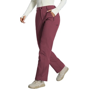 image:imagebaleaf Womens Winter Softshell Pants Fleece Lined Snow PantsWine Red