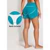 image:imagebaleaf Womens 357 Swim Shorts High Waisted Board Quick Dry PocketAqua Blue