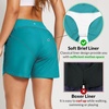 image:imagebaleaf Womens 357 Swim Shorts High Waisted Board Quick Dry PocketAqua Blue