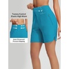 image:imagebaleaf Womens 357 Swim Shorts High Waisted Board Quick Dry PocketAqua Blue