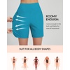 image:imagebaleaf Womens 357 Swim Shorts High Waisted Board Quick Dry PocketAqua Blue