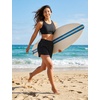 image:imagebaleaf Womens 357 Swim Shorts High Waisted Board Quick Dry PocketBlack