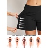 image:imagebaleaf Womens 357 Swim Shorts High Waisted Board Quick Dry PocketBlack
