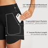 image:imagebaleaf Womens 357 Swim Shorts High Waisted Board Quick Dry PocketBlack