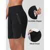 image:imagebaleaf Womens 357 Swim Shorts High Waisted Board Quick Dry PocketBlack