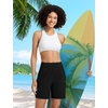 image:imagebaleaf Womens 357 Swim Shorts High Waisted Board Quick Dry PocketBlack