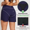 image:imagebaleaf Womens 357 Swim Shorts High Waisted Board Quick Dry PocketDark Blue