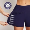 image:imagebaleaf Womens 357 Swim Shorts High Waisted Board Quick Dry PocketDark Blue