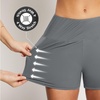 image:imagebaleaf Womens 357 Swim Shorts High Waisted Board Quick Dry PocketDark Gray