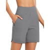 image:imagebaleaf Womens 357 Swim Shorts High Waisted Board Quick Dry PocketDark Gray