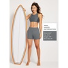 image:imagebaleaf Womens 357 Swim Shorts High Waisted Board Quick Dry PocketDark Gray