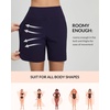 image:imagebaleaf Womens 357 Swim Shorts High Waisted Board Quick Dry PocketNavy Blue