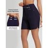 image:imagebaleaf Womens 357 Swim Shorts High Waisted Board Quick Dry PocketNavy Blue