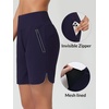 image:imagebaleaf Womens 357 Swim Shorts High Waisted Board Quick Dry PocketNavy Blue