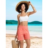 image:imagebaleaf Womens 357 Swim Shorts High Waisted Board Quick Dry PocketPink
