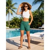 image:imagebaleaf Womens 357 Swim Shorts High Waisted Board Quick Dry PocketTurquoise