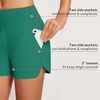 image:imagebaleaf Womens 357 Swim Shorts High Waisted Board Quick Dry PocketTurquoise