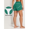 image:imagebaleaf Womens 357 Swim Shorts High Waisted Board Quick Dry PocketTurquoise