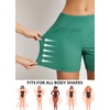 image:imagebaleaf Womens 357 Swim Shorts High Waisted Board Quick Dry PocketTurquoise