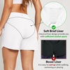 image:imagebaleaf Womens 357 Swim Shorts High Waisted Board Quick Dry PocketWhite