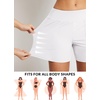 image:imagebaleaf Womens 357 Swim Shorts High Waisted Board Quick Dry PocketWhite