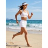 image:imagebaleaf Womens 357 Swim Shorts High Waisted Board Quick Dry PocketWhite