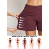 image:imagebaleaf Womens 357 Swim Shorts High Waisted Board Quick Dry PocketWine