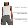 image:imagebaleaf Workout Tops for Womens Crop Athletic Gym Yoga Tank TopsWhite