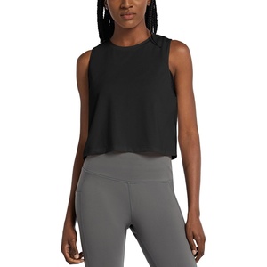 image:imagebaleaf Workout Tops for Womens Crop Athletic Gym Yoga Tank TopsBlack