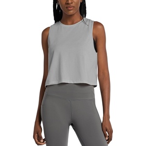 image:imagebaleaf Workout Tops for Womens Crop Athletic Gym Yoga Tank TopsGray